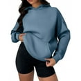 thumbnail image 3 of Sudadera con capucha para mujer,Sudadera informal de manga larga para mujer, jersey de poliéster con bolsillo multifuncional, ideal para viajar en avión y estar en casa, sopatenor, 3 of 9