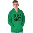 thumbnail image 5 of Funny I'm On a Boat Fishing Joke Zip Up Hoodie Men's Women's Brisco Brands X, 5 of 6