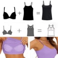 thumbnail image 3 of Aezemi Plus Size Women Padded Cami Tank Tops, Adjustable Spaghetti Strap Camisole with Built-In Bra Pads, Sleeveless Casual Summer Tees, 3 of 9