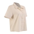 thumbnail image 3 of Blusa Camisera George para Mujer, Manga Corta y Botones Al Frente Beige Talla EG, 3 of 4