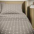 thumbnail image 4 of Beautiful Signature Floral 4-Piece Percale Fawn Sheet Set, Double by Drew Barrymore, 4 of 5