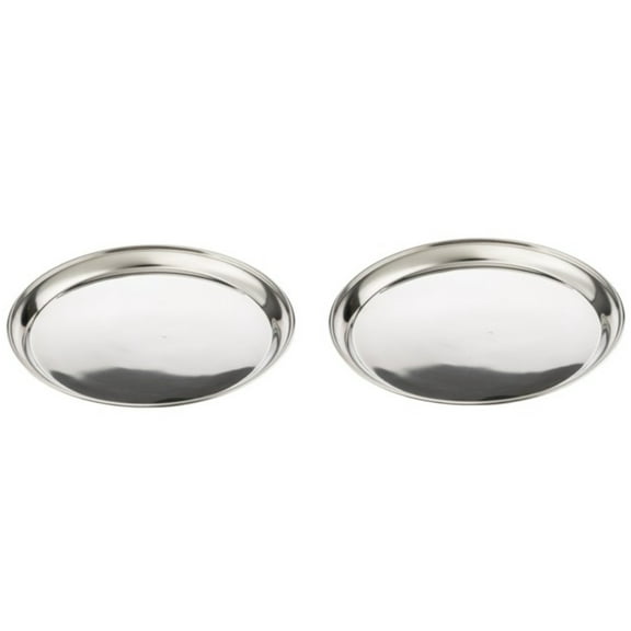 AMZ-21 Set of 2 Stainless steel tray's 14" Diameter