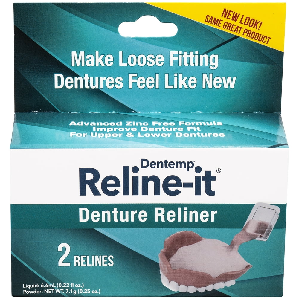 RelineIt Advanced Denture Reliner Kit For Both Upper & Lower Dentures, Easy Application, 2 Soft