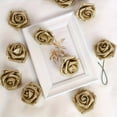 thumbnail image 4 of 30PCS Artificial Flowers Gold Roses Artificial Flowers Glitter Roses 2.16in Foam Roses Fake Roses with Stem for Wedding Home Party DIY Bridal Bouquet Centerpieces Decor, 4 of 10