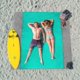 thumbnail image 4 of Manta de picnic para playa, 210 x 200 cm, manta de picnic, manta de picnic para playa, manta de picnic con 4 fijas, para acampar, hacer senderismo y hacer picnic, 4 of 5
