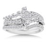 1 Carat Diamond 14kt White Gold Journey Bridal Set