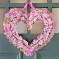thumbnail image 5 of JHGoosa Paper Up Cherry Heart Wreath 15 Inch Floral Paper Wreath Reuseable Faux Flower Party Decoration & Indoor Wreath & Home Decor 3D Popup Wreath Card(Clearance), 5 of 9