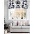 thumbnail image 5 of Vintage Navy Blue Botanical Curtain Valances for Windows, Tropical Leaves Modernism Kitchen Valance Window Treatment, Light Filtering Block Curtains for Bathroom/Bedroom/Living Room 54'' x 18'', 5 of 9
