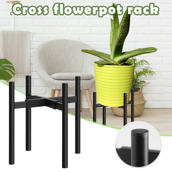 Iron Round Tube Flowerpot Rack Living Room Balcony Flowerpot Support