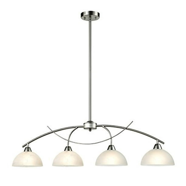 Dazhuan Contemporary Alabaster Frosted Glass Pendant Light Kitchen Island Chandelier Hanging Ceiling Lighting Fixture Brushed Nickel 4 Shade Com Dazhuan Contemporary Alabaster Frosted, Ceiling Light Kitchen Island