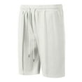 thumbnail image 4 of Mens Casual Shorts Drawstring Lightweight Breathable Summer Beach Swim Shorts with Pockets, 4 of 5