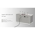 thumbnail image 4 of Réveil Radio Numérique avec Haut-Parleur Bluetooth, Radio FM, Double Alarme avec Répétition, Grand Écran LED, Contrôle par Gradateur, Écouteurs, Sortie de Chargement USB et Veilleuse 708, 4 of 7