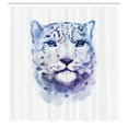 thumbnail image 3 of Ambesonne Animal Shower Curtain, Leopard Wild Cat, 69"Wx84"L, Violet White, 3 of 5