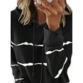 thumbnail image 3 of Gvmfive Women Long Sleeve Stripe Hoodies Pullover Loose Tops, 3 of 4