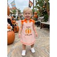 thumbnail image 3 of Toddler Baby Girl Halloween Thanksgiving Outfit Bow Sleeveless Cutest Pumpkin Turkey Dress Clothes, 3 of 8