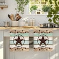 thumbnail image 4 of Western Texas Star Green Microfiber Kitchen Towel, Farmhouse Brown Country Vintage Soft Absorbent Dish Towels, Quick Drying Washable Dishcloths for Kitchen Cleaning, Drying Dishes, 18x28 Inches, 4 of 9