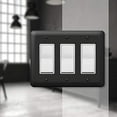 thumbnail image 2 of Amerelle 935RRRBK Moderne Wallplate 3 Rocker Steel Black 1-Pack, 2 of 7