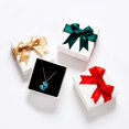 thumbnail image 2 of Caja de lazo con cinta para embalaje, caja para anillos, collares, colgantes, pendientes, caja de papel para joyas, caja de regalo, 2 of 2