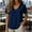 Navy, variant on Women's Linen Short Sleeve Top Casual Loose Fit Blouse