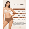 thumbnail image 2 of Aijolen Women's High Waisted Camel Proof Seamless Underwear No Show Yoga Workout Briefs 5 Pack(L,Timber Shades), 2 of 7