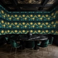 thumbnail image 2 of Gothic Peel and Stick Wallpaper Symmetrical Moth Deity Cosmic Floral Elements Wall Mural 17.7in x 9.8ft Self Adhesive Removable Wall Paper Renter Friendly Wallpaper for Bedroom, 2 of 8