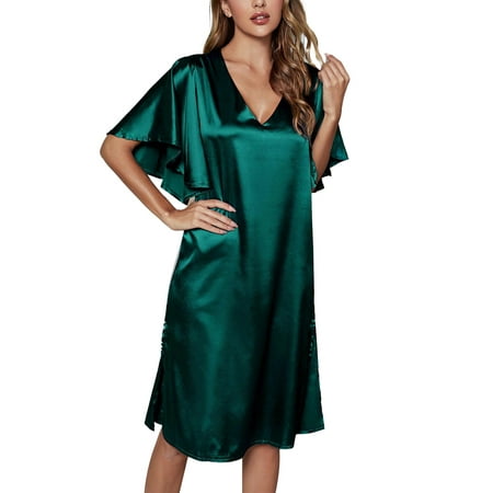 

YSEINBH Long Bathrobes For Women Warm Fleece Winter PajamasDresses Elegant Sleepwear Lightweight Soft Nightgown