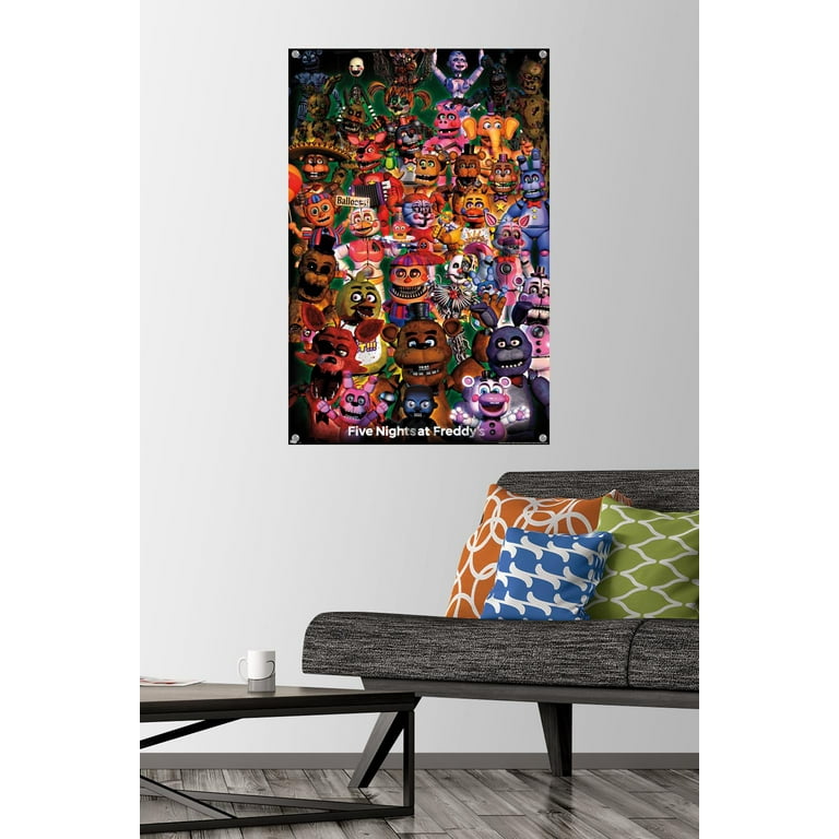 Five Nights at Freddy's - Ultimate Group Wall Poster with Push