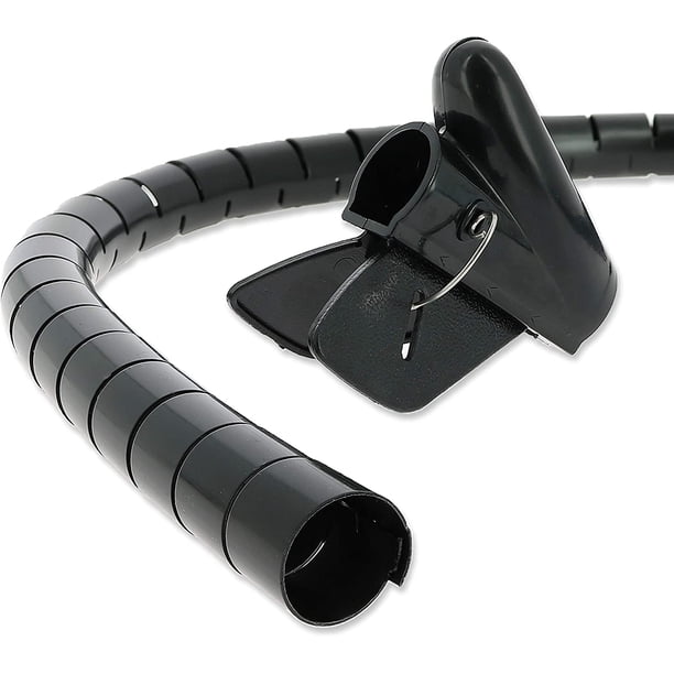 Funda espiral para cable eléctrico 22 mm x 5m - Gestión de cables de primera calidad - Canal de cables, funda trenzada, protección de cables, funda eléctrica trenzada, paso de cables de oficina