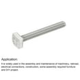 thumbnail image 5 of Square Head Bolt, 10 Pack M4x30mm 304 Stainless Steel Grade C Square Screws, 5 of 5
