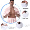 thumbnail image 5 of Colevkie Men's 2 Pieces Wearable Bath Towel Set Bath Skirt & Towel Soft Quick Drying Absorbent Beach Towel Bathroom Towel Spa Hotel Sauna Portable Printed Retro Style Pattern, 5 of 7