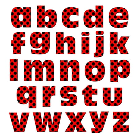 Alphabet Letters Lowercase Polka Dots Red Black MAG-NEATO'S(TM ...