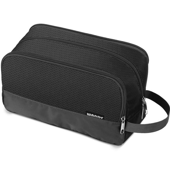 Toiletry Shaving Bag for Men Hanging Dopp Kit Water Resistant Small for Traveling (Black)