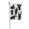 thumbnail image 1 of KDAGR Hand Gestures and Signs Meaning Okay Rock Roll Pointer Garden Flag Decorative Flag House Banner 28x40 inch, 1 of 1