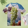 thumbnail image 4 of Fruit Purple Grapes Women's Short Sleeve Tops Casual Blouses T Shirt, 4 of 6
