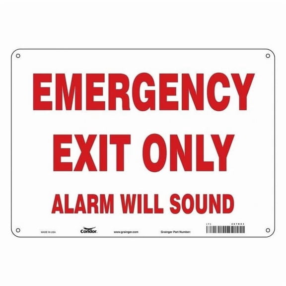 Condor Safety Sign,10 in x 14 in,Aluminum 467R83