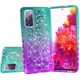 thumbnail image 2 of Compatible for Samsung Galaxy S20 FE Case, with Tempered Glass Screen Protector SOGA Diamond Liquid Quicksand Cover Cute Girl Women Phone Case - Pink / Purple, 2 of 5