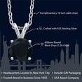 thumbnail image 2 of Gem Stone King 925 Sterling Silver Black Onyx Pendant Necklace for Women (1.28 Cttw, Gemstone Birthstone, with 18 inch Chain), 2 of 4