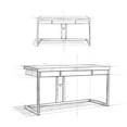 thumbnail image 4 of Simpli Home Erina 60" Wide Writing Office Desk in Gray, 4 of 10