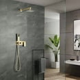 thumbnail image 5 of Sumerain Brushed Gold Rain Shower System with Handheld Shower and Pressure Balancing Shower Mixer Valve, 5 of 9