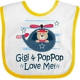 thumbnail image 3 of Inktastic Gigi and Poppop Love Me Boys Baby Bib, 3 of 4