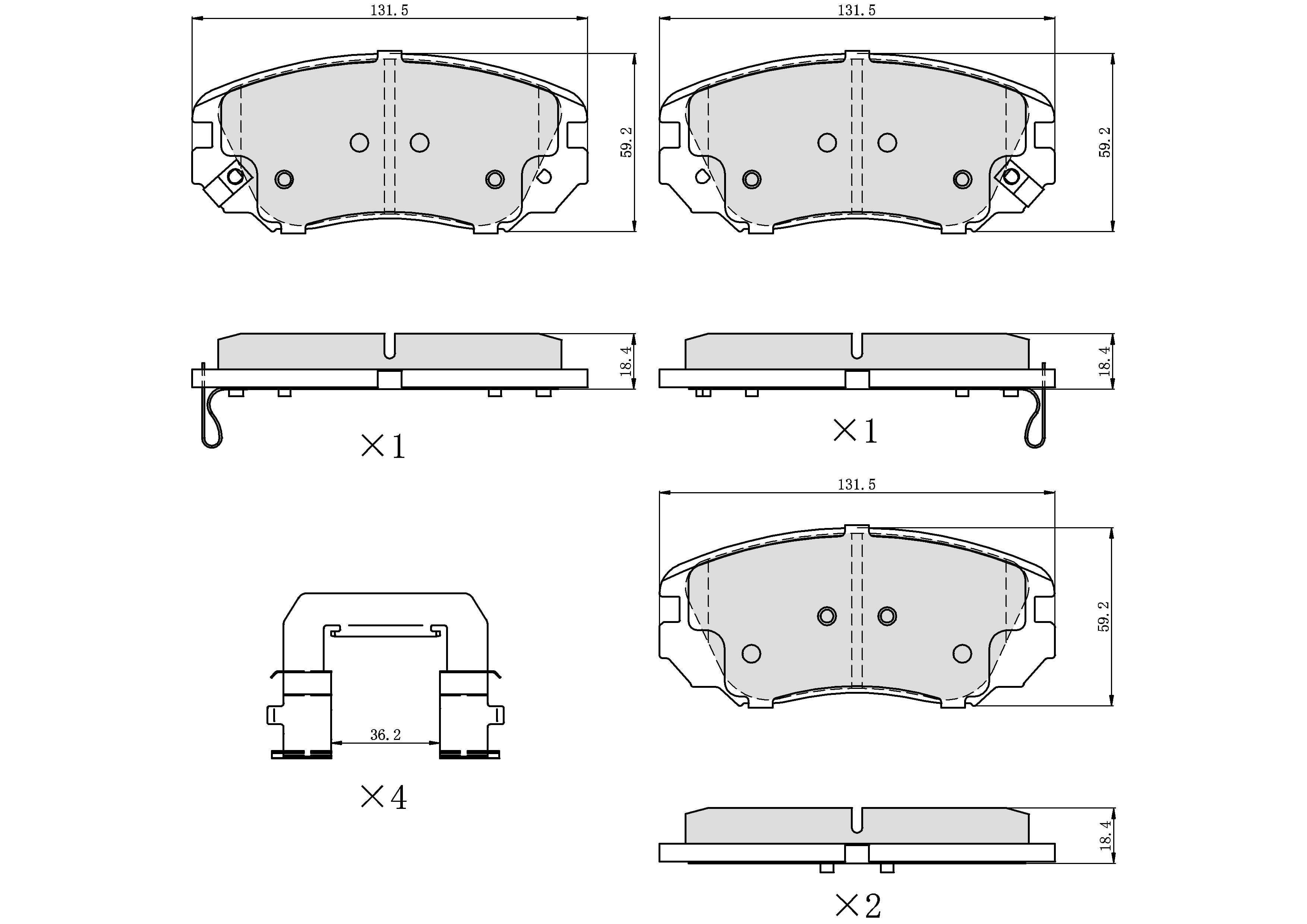 UltraHC 700 Brake Pad Set, Front HC7.1421.0.C, Chevrolet Equinox 2017-2010