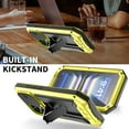 thumbnail image 7 of Compatible with iPhone 16 Case, Heavy Dustproof Shockproof Military Grade Rugged Durable Aluminum Metal Case Cover with Kickstand Screen Protector for iPhone 16, Yellow, 7 of 7