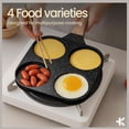 thumbnail image 3 of BAKKENMASTER 4-Cup Nonstick Granite Frying Pan, 500F Stove-Safe, Gray Marble, 3 of 4
