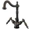 thumbnail image 1 of Kingston Brass KS1435TL Robinet de Lavabo 4 Po. avec Poignée, Bronze Huilé, 1 of 2