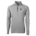thumbnail image 2 of Men's Cutter & Buck  Silver Green Bay Packers Helmet Adapt Eco Knit Stretch Recycled Quarter-Zip Pullover Top, 2 of 3
