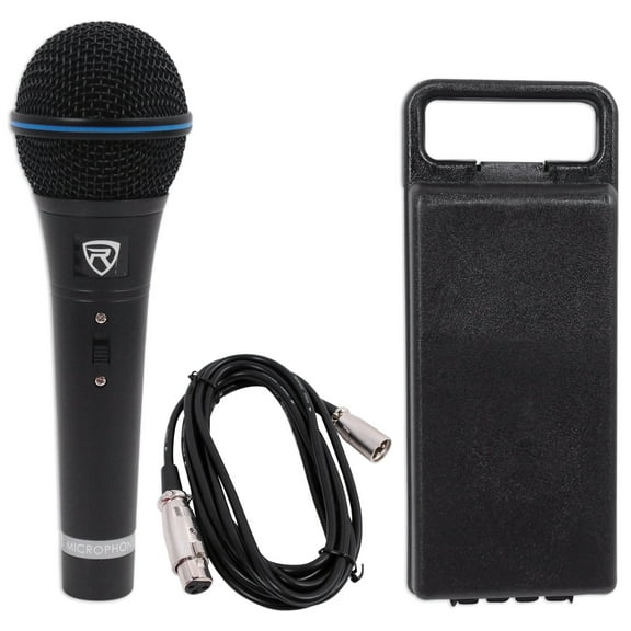 Rockville RMM-XLR Metal Handheld Wired Microphone Mic For Church Sound Systems