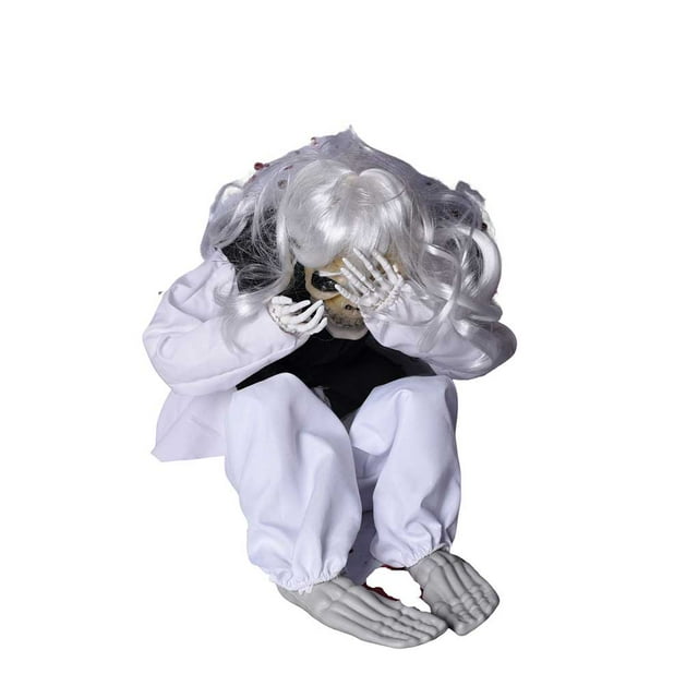 Halloween Crying Ghosts Decorations Voice Control Apparition Haunted House Ornament Sound Activated Props Outdoor Accessories Black White