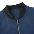 thumbnail image 6 of Fanient Women's Cropped Bomber Jacket Lightweight Casual Zip up Outerwear Long Sleeve Windbreaker with Pockets, 6 of 10