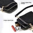 thumbnail image 5 of Women Crossbody Bags,Nylon Phone Wallet Pouch,3 Layers Zipper Pouch Adjustable Strap, For More Cell Phone Make Up, 5 of 5