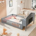 thumbnail image 2 of Full-size Montessori Floor Bed - Storage & Fun | Grey, 2 of 17
